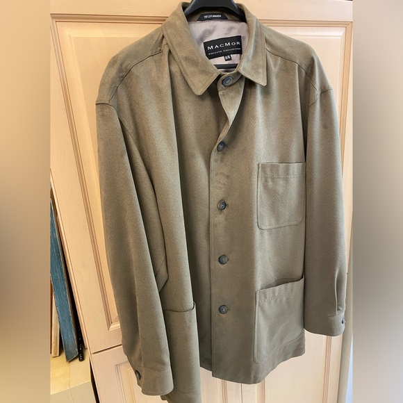 Vintage 90s MacMor Chore Coat Jacket Mens XL Made in Canada Olive - Picture 1 of 10